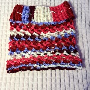 Colorful Crochet skirt cover-up